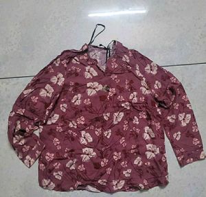 Floral Print V-Neck Top