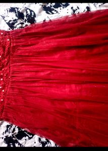 13-14Y Stunning Maroon Sequin Embellished Gown