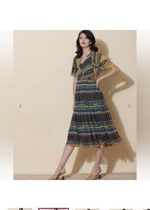 LABEL RITU KUMARPrinted Round-Neck A-line Dress