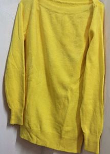 Lemon Wide Shoulders Sweater
