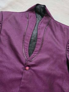 Purple Ethnic Jacket with pant
