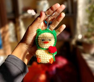 Crochet Duck Keychain - Adorable Handmade Charm