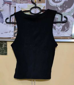 H&amp;M Black Ribbed Vest Top