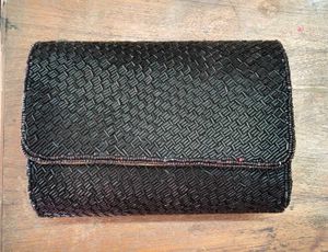 Black Beaded Clutch