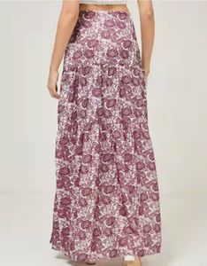 Floral Tiered Maxi Skirt