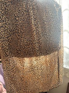 Leopard Print Midi Skirt
