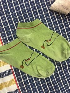 Cute Green Cartoon Socks