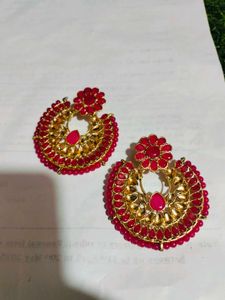 Pink Colour Design Beautiful Earings