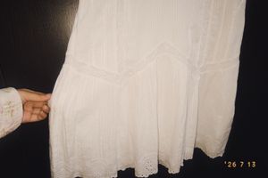 ZARA White Cotton Midi Dress