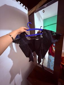 Elegant Black Lace Blouse