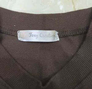 Brown Cut Out Top
