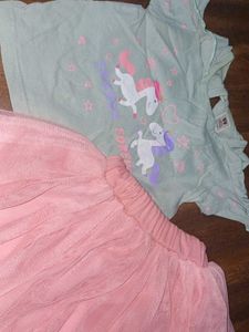 Cute Unicorn skirt Set