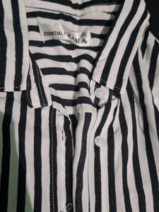 Chic Striped Button-Up Shirt
