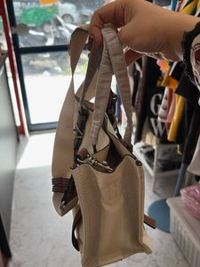 Chic Striped Canvas Tote Bag