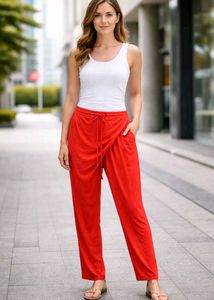 Red Drawstring Lounge Pants