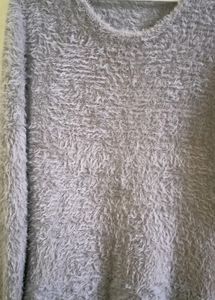 Wansili Grey Long Woolen Dress.
