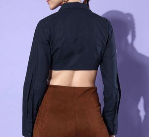 Shirt Style Crop Top