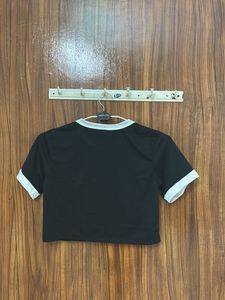 Black "Monterey 76" Crop Top