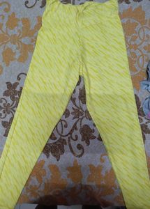 Yellow Patterned High Waisted Leggings