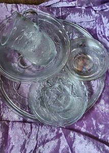 Vintage Glass Punch Bowl Set