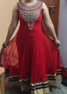 Gown With Legging and Dupatta