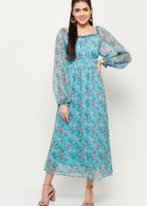 Floral 2 in 1 dress-normal and off shoulder