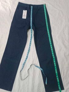 Stylish Blue Denim Straight Leg Pants