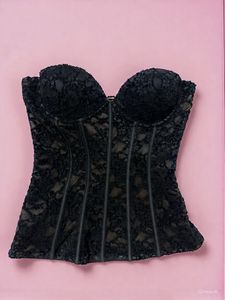 Zara Black Lace Corset Top