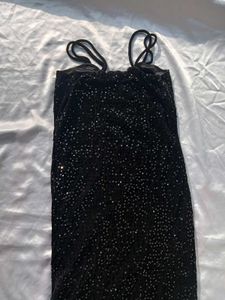 Sparkling Black Sequin Maxi Dress
