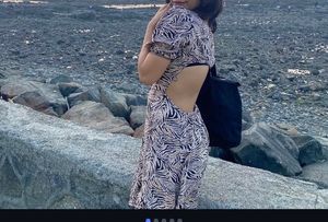 Zebra Print Midi Dress