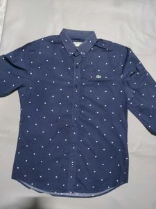 Men's Lacoste Blue Polka Dot Shirt