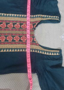 Elegant Teal Embroidered Kurta Set