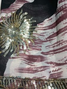 Sequence Border Georgette Saree