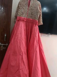Sparkling Gold Sequins Lehenga Choli Set
