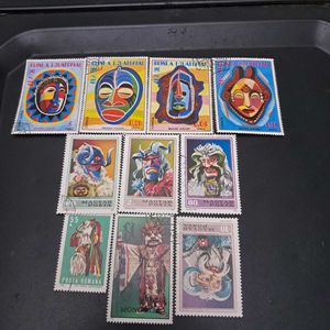 Collection of Masks 10 Different Stamps