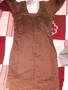 Embroidered Brown Kurta 🤎