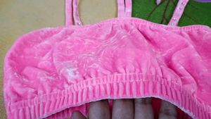 Sparkly Pink Velvet Crop Top