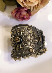 New Intricate Oxidised Silver Kada