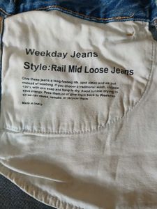 Light Wash Wide Leg Baggy Jeans