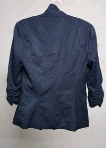Premium Pinstripe Blazer wid Stylish Ruched Sleev