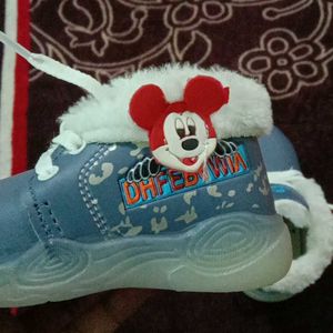 Cute Blue Fur-Lined Boots