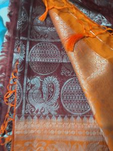 Exquisite Silk Saree with Peacock Motif
