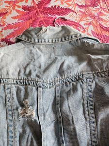 Light Wash distressed Denim Jacket