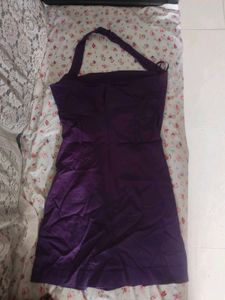 Chic Purple Halter Neck Dress