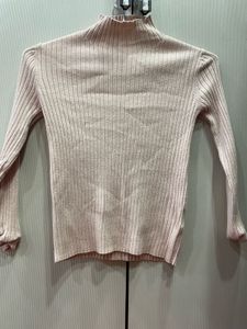 Ribbed Turtleneck Long Sleeve Top