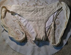 Textured Bikini Bottoms with Tie Detail