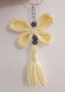 Handmade Crochet Butterfly Keychain