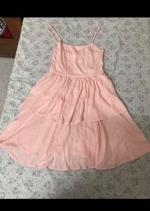 Pink Tiered Spaghetti Strap Dress
