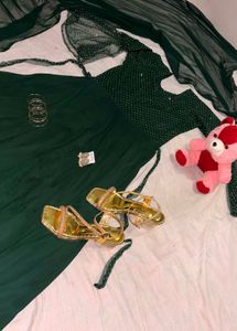 Elegant Green Sequin Kurta Set