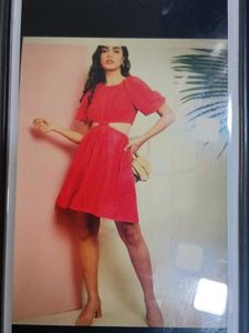 Pink Cutout Mini Dress